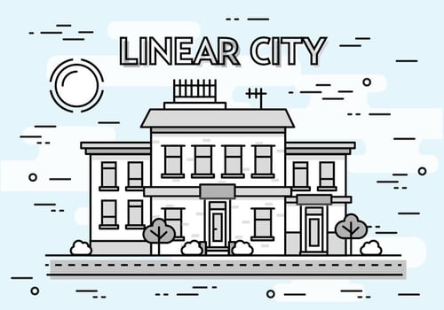 Free Linear Cityscape Vector Background