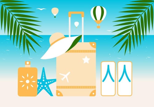Free Summer Elements Vector Background