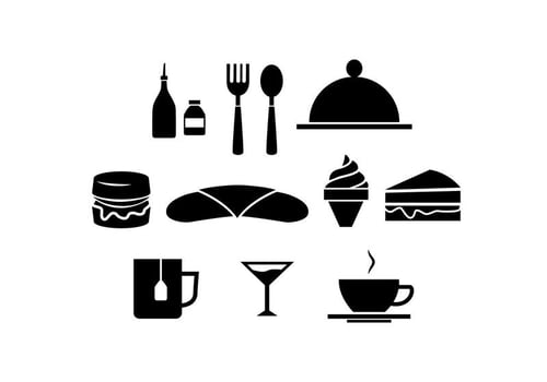 Restaurant Silhouette Icon Vector