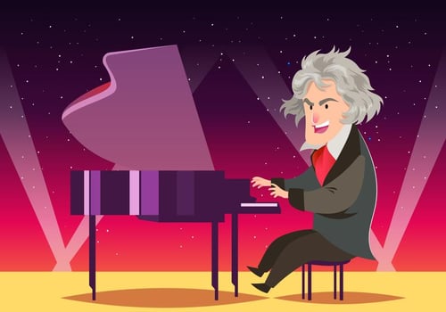 Composer Ludwig Van Beethoven vector