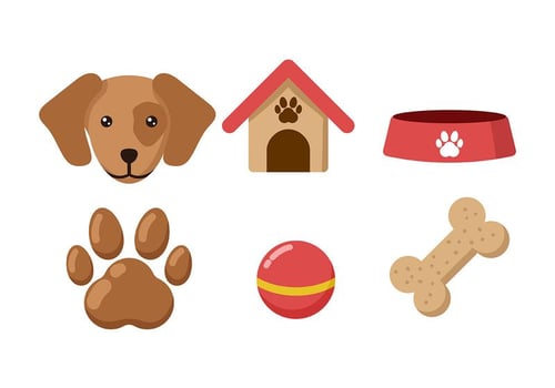 Dog Element Vectors 
