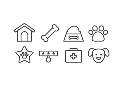 Dog Icon Set vector
