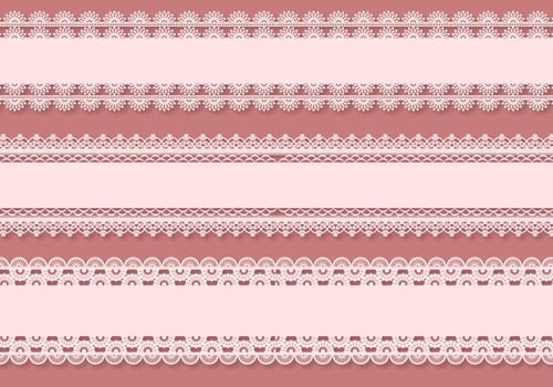 Eyelet Curve Vector Borders