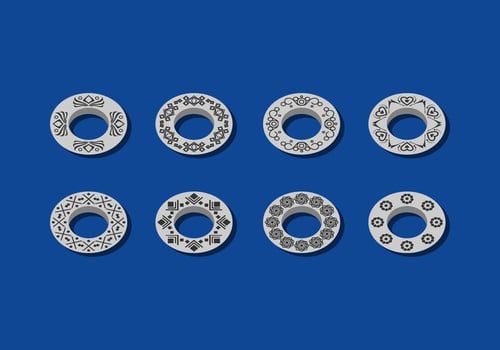 Eyelet With Ornament Free Vector
