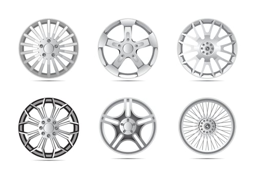 Shiny Alloy Wheels Vector