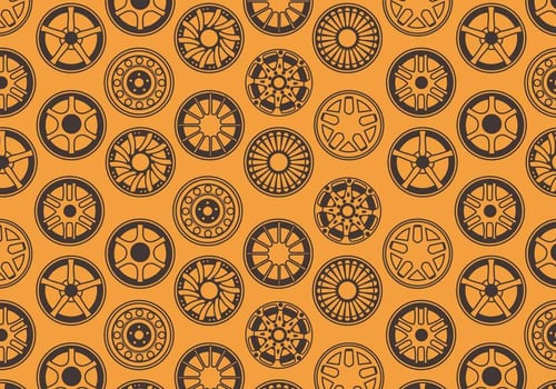 Alloy Wheels Pattern Vector