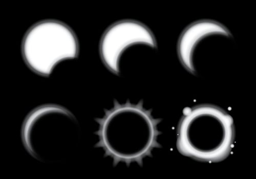 Solar Eclipse Vector Icons