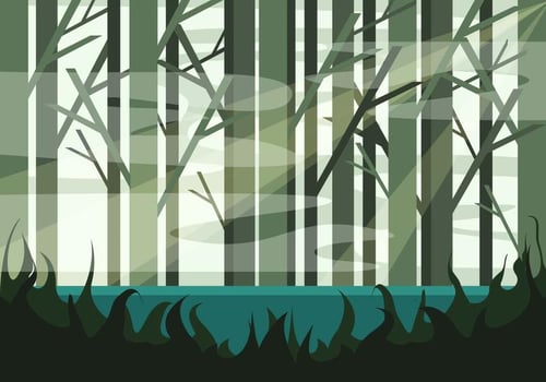 Swamp Illustration Vector 2