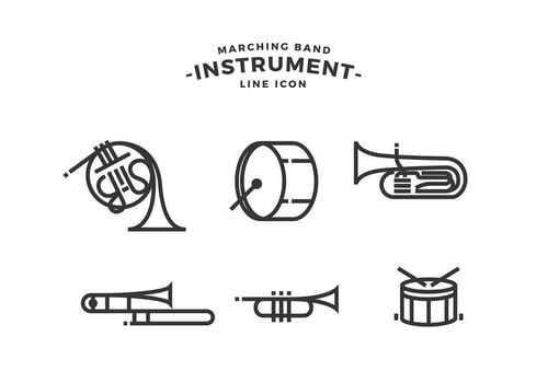 Marching Band Instrument Free Vector