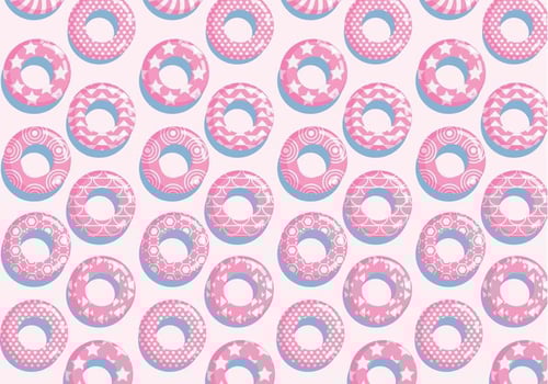 Sweet Pink Innertube Vector Pattern