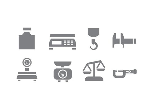 Measuring tool icons vector