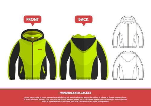 Windbreaker Jacket Vector Illustration