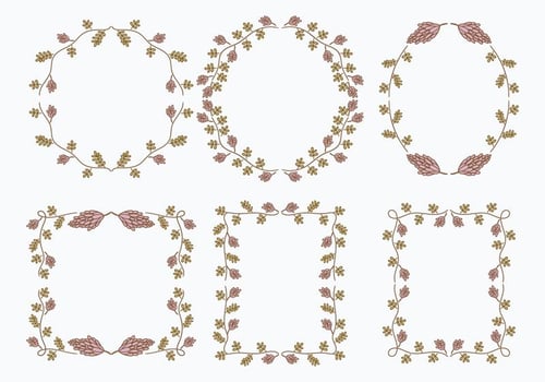 Licorice Flower Frame Template Graphic Elements vector