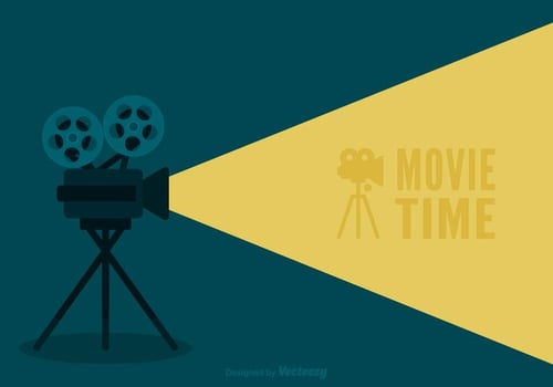 Retro Movie Cinema Vector Background