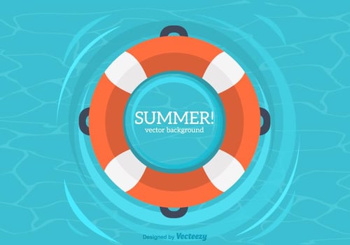 Summer Inner Tube Vector Background