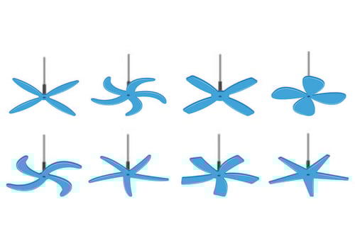Set Of Ceiling Fan Icons vector