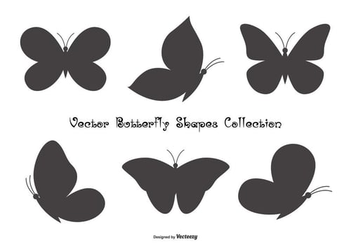 Butterfly Shapes Collection vector