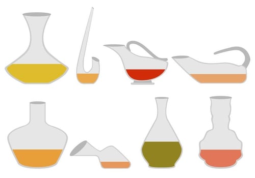 Flat Decanter Vectors