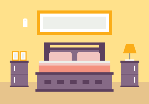 Bedroom House Design vector