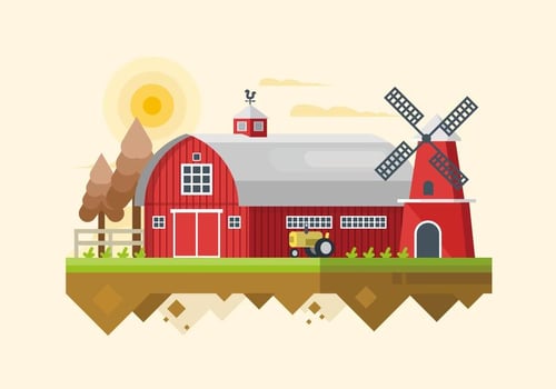 Red Barn Illustration vector