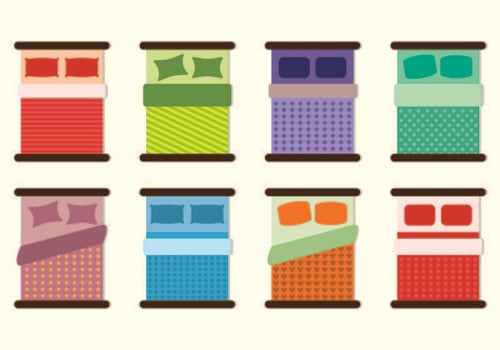 Set Of Bedding Icons vector