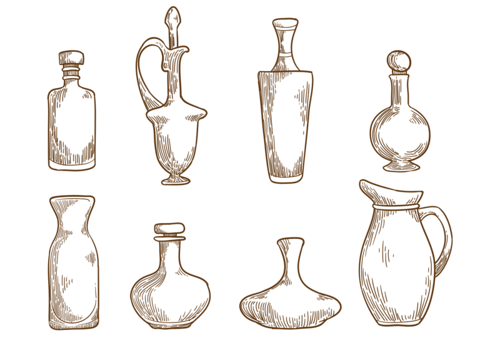 Hand Drawn Decanter  vector