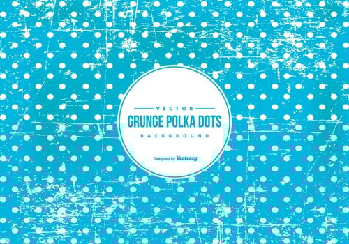 Blue Grunge Polka Dot Background vector