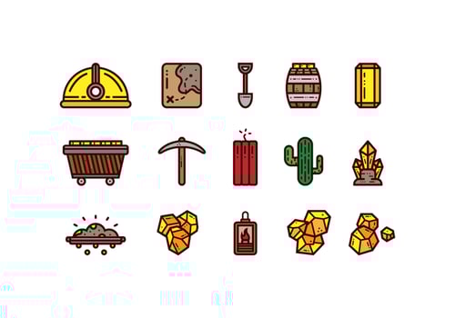 Free Gold Rush Vector Set