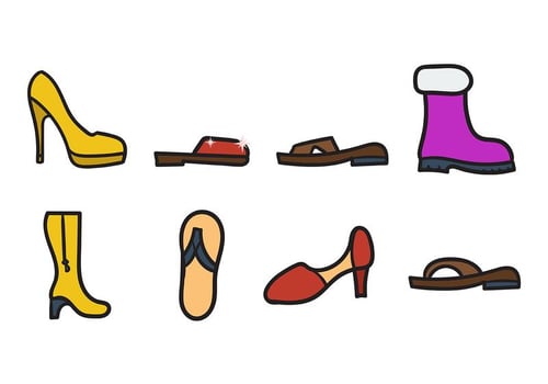 Shoes Icons Vector