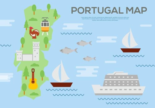 Free Portugal Map Vector
