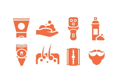 Shave vector icons