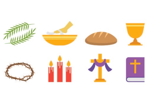Set Of Lent Icons vector
