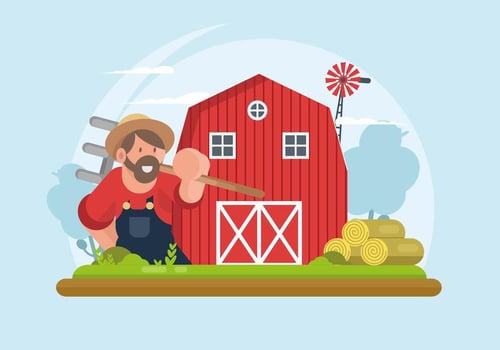 Red Barn Illustration vector