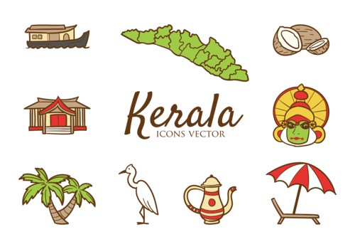 Kerala Icons Vector