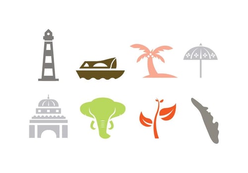 Kerala vector icons