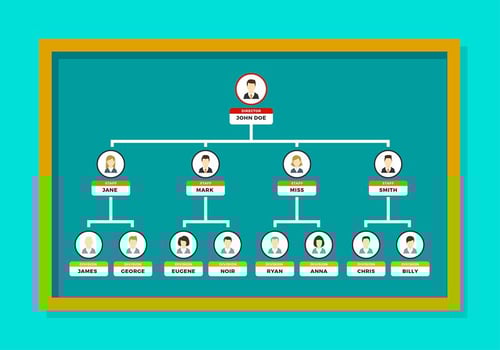 Org Chart Template Vector