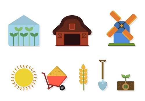 Flat Farming Vectors