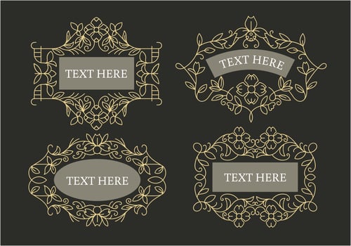 Dogwood Flowers Ornaments or Borders vector