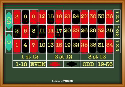 Vector Roulette Table For Any Project