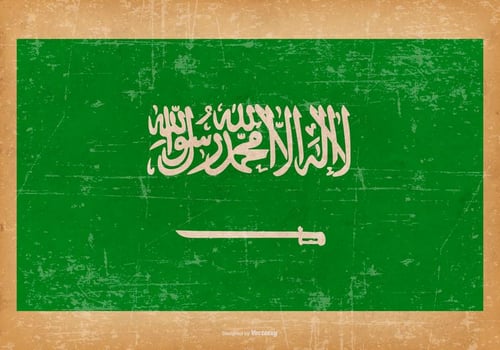 Grunge Flag of Saudi Arabia vector