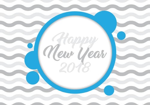 New Year 2018 Card vector