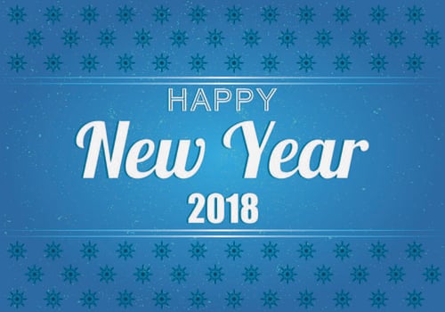 Background Of Happy New Year 2018 Vector 
