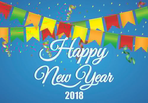 Background Of Happy New Year 2018 vector