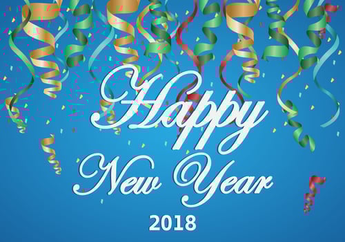 Background Of Happy New Year 2018 vector
