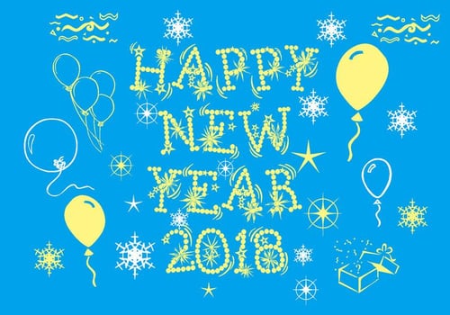 Happy New Year 2018 Vector Pack