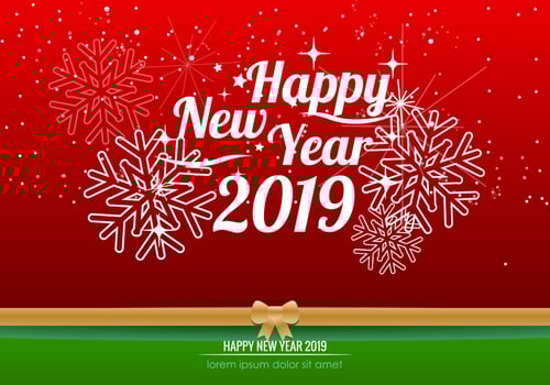 Happy New Year 2019 Background vector