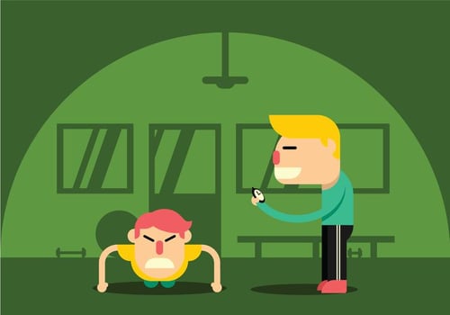 Personal Trainer Vector Illustration