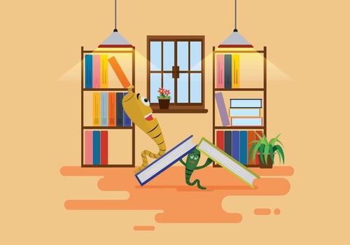 Free Bookworm Illustration vector