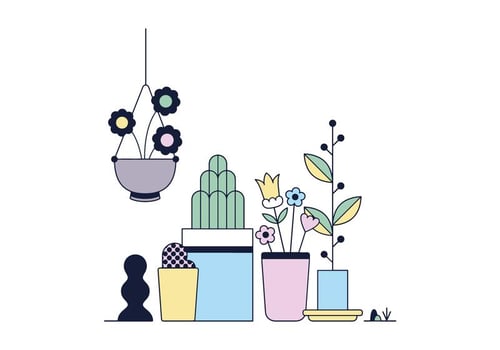 Free Flowers Pot Vector