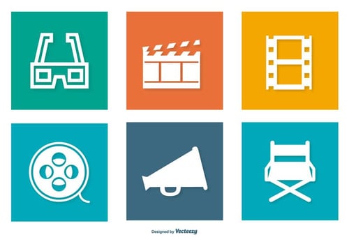Cinema Icon Collection vector
